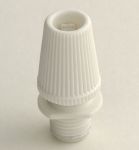 White Plastic Nylon Cable Cord Wire Grip for 10MM Fine Thread Lamp Holders